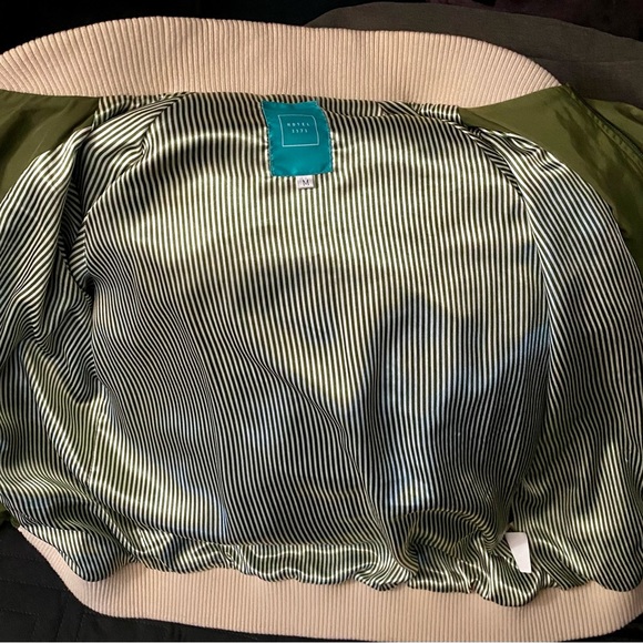 Hotel 1171 Green graphic print bomber jacket - Picture 4 of 6
